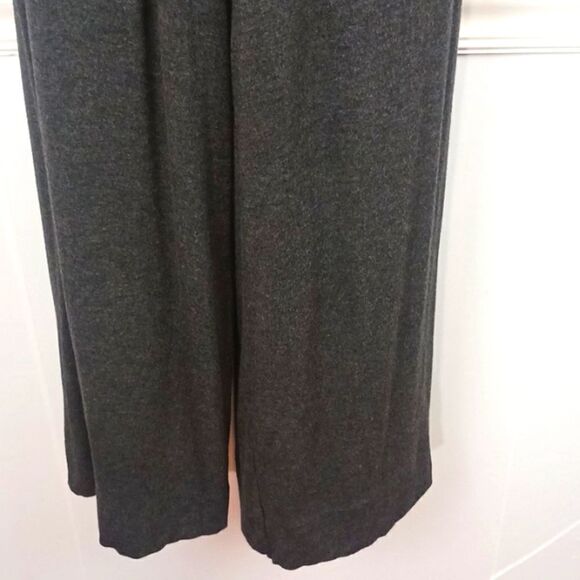 Lou & Grey Signature soft wide leg long-sleeve drawstring waist gray jumpsuit - Picture 6 of 13